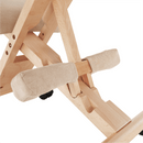 Ergonomikus térdelőszék, krémszínű/bükkfa, GROCO