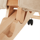 Ergonomikus térdelőszék, krémszínű/bükkfa, GROCO