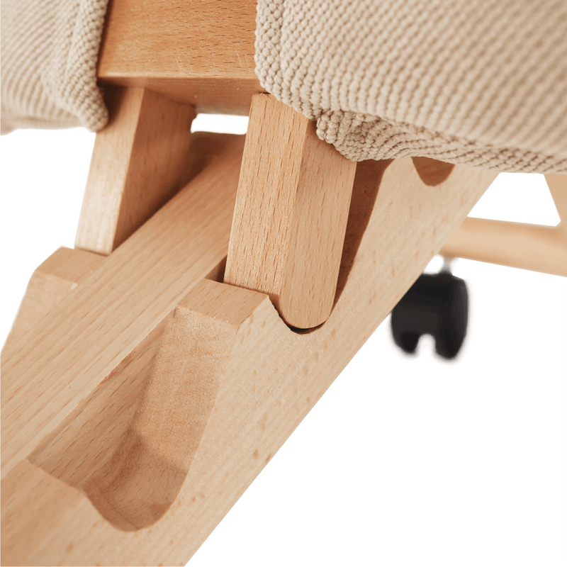 Ergonomikus térdelőszék, krémszínű/bükkfa, GROCO