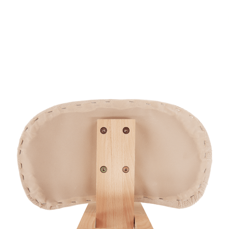 Ergonomikus térdelőszék, krémszínű/bükkfa, GROCO