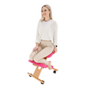 Ergonomikus térdelőszék, rózsaszín/bükkfa, GROCO