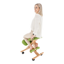 Ergonomikus térdelőszék, rzöld/bükkfa, GROCO