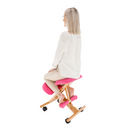 Ergonomikus térdelőszék, rózsaszín/bükkfa, GROCO