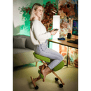 Ergonomikus térdelőszék, rzöld/bükkfa, GROCO