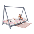 Montessori ágy, szürke, tűnyalábos fenyőfa, GROSI