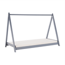 Montessori ágy, szürke, tűnyalábos fenyőfa, GROSI