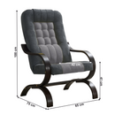 Fotel, világosszürke/sötétszürke/dió, GURU