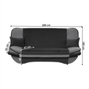 Kinyitható kanapé, világosszürke/sötétszürke, GURU