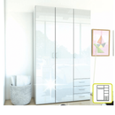 szekrény, 3 - ajtós, fehér extra magasfényű, GWEN 70427