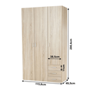 szekrény, 3 - ajtós, tölgy sonoma, GWEN 70427