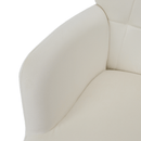 Fotel lábtartóval, fehér Velvet szövet/fekete, HABEN