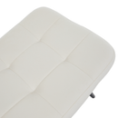 Fotel lábtartóval, fehér Velvet szövet/fekete, HABEN