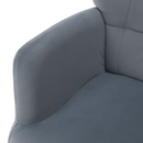 Fotel lábtartóval, szürke Velvet szövet/fekete, HABEN