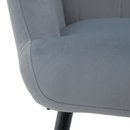 Fotel lábtartóval, szürke Velvet szövet/fekete, HABEN