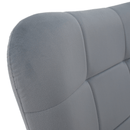 Fotel lábtartóval, szürke Velvet szövet/fekete, HABEN