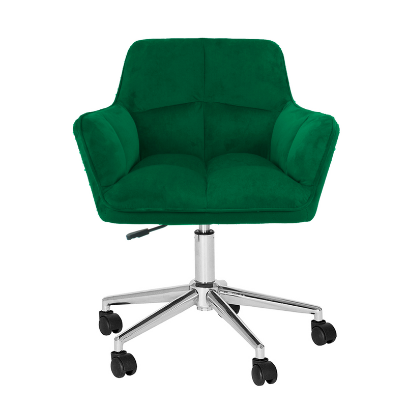 Irodai szék, smaragd selymes szövet/króm, HAGRID NEW