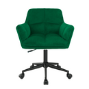 Irodai szék, smaragd selymes szövet/fekete, HAGRID NEW
