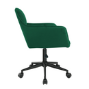Irodai szék, smaragd selymes szövet/fekete, HAGRID NEW