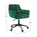 Irodai szék, smaragd selymes szövet/fekete, HAGRID NEW