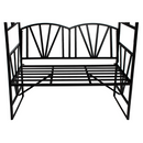 Kerti pad pergolával, fekete, HAIFA