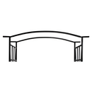 Kerti pad pergolával, fekete, HAIFA