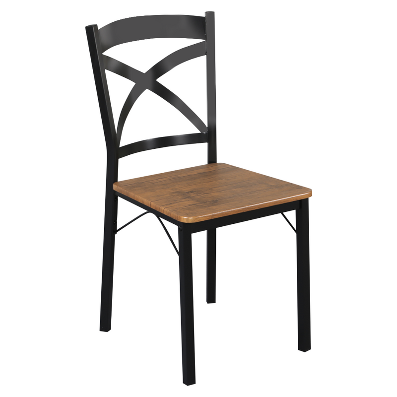 Étkezőgarnitúra 1+4, sötét tölgy/fekete, HAIM