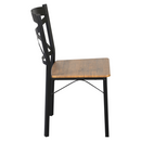 Étkezőgarnitúra 1+4, sötét tölgy/fekete, HAIM