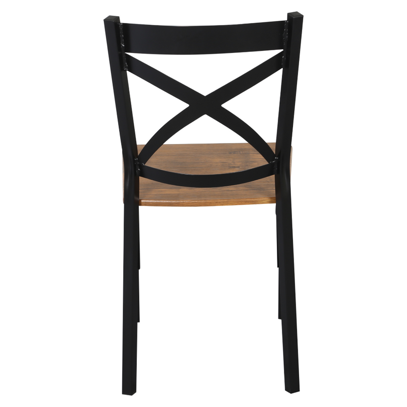 Étkezőgarnitúra 1+4, sötét tölgy/fekete, HAIM