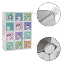 Gyerek moduláris szekrény, szürke/gyerek minta, HAKON