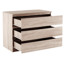 3 fiókos komód, tölgy sonoma,  HANY NEW 003