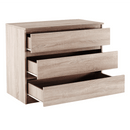 3 fiókos komód, tölgy sonoma,  HANY NEW 003