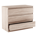 3 fiókos komód, tölgy sonoma,  HANY NEW 003