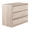 3 fiókos komód, tölgy sonoma,  HANY NEW 003