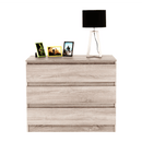 3 fiókos komód, tölgy sonoma,  HANY NEW 003