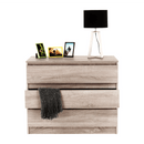 3 fiókos komód, tölgy sonoma,  HANY NEW 003