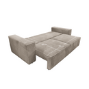 Kihúzható heverő, szürkésbézs Taupe, HARPERA BIG SOFA