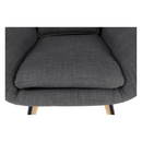 Hintafotel, szürke anyag/fa, HARPER