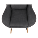 Hintafotel, szürke anyag/fa, HARPER