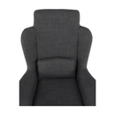 Hintafotel, szürke anyag/fa, HARPER