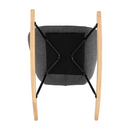 Hintafotel, szürke anyag/fa, HARPER