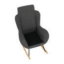 Hintafotel, szürke anyag/fa, HARPER