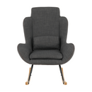 Hintafotel, szürke anyag/fa, HARPER