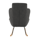 Hintafotel, szürke anyag/fa, HARPER