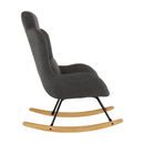 Hintafotel, szürke anyag/fa, HARPER