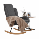 Hintafotel, szürke anyag/fa, HARPER