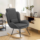 Hintafotel, szürke anyag/fa, HARPER