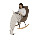 Hintafotel, világos barna anyag/fa, HARPER