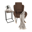 Hintafotel, világos barna anyag/fa, HARPER