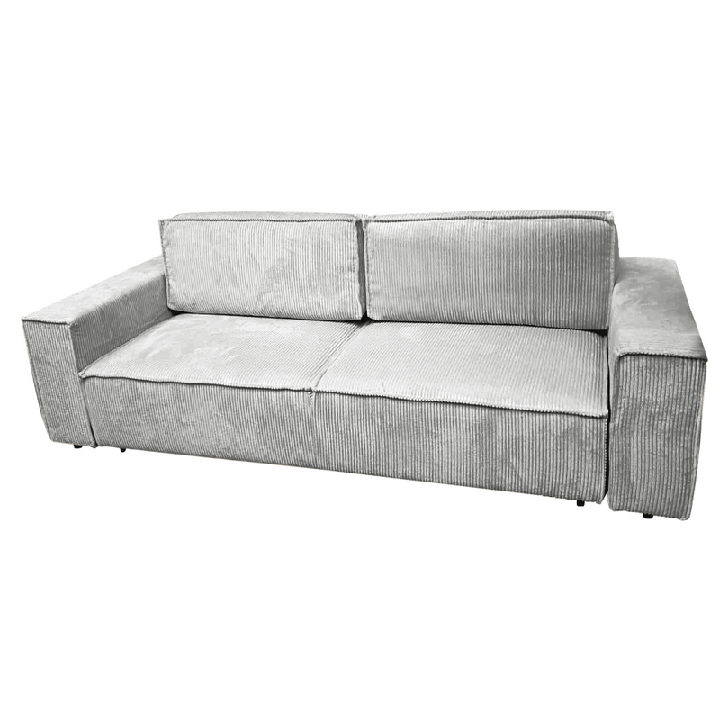 Kihúzható heverő, világosszürke, HARPERA BIG SOFA