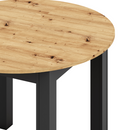 Kihúzható étkezőasztal, artisan tölgy/fekete, 103-142x76 cm, HARRY